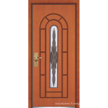 Porte en bois en acier / porte de sécurité (YF-G9015)